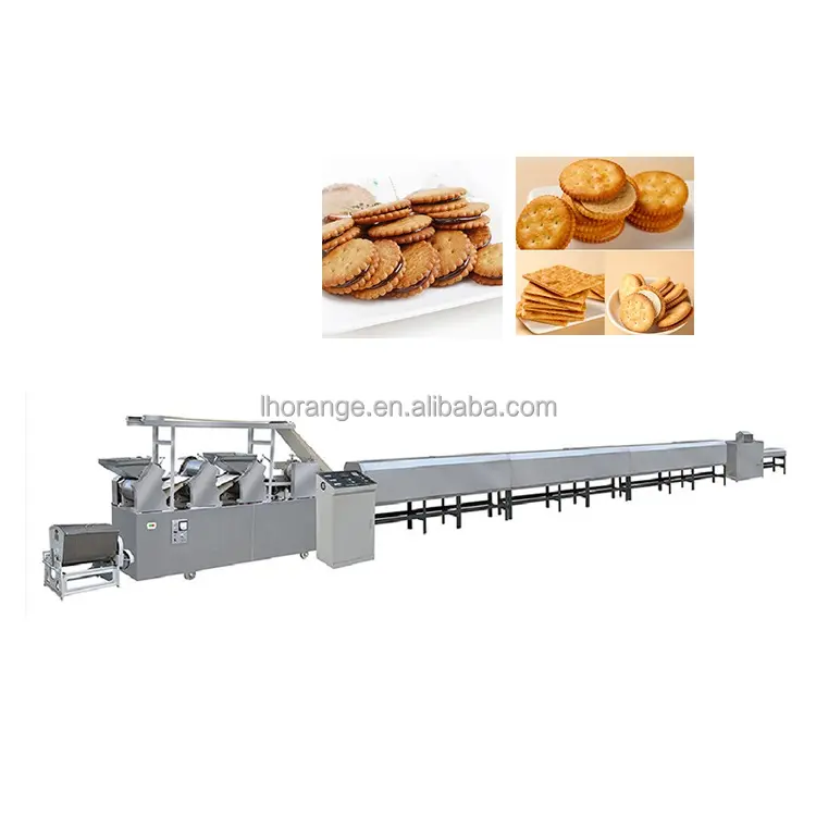 Preço de fábrica Totalmente Automático Pequeno Biscoito Fabricante Máquina Dura/Macia/Biscoito Recheado e Cookies Fazendo Máquina