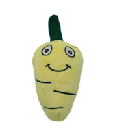 Vente en gros de légumes farcis personnalisés pour animaux de compagnie Jouets à mâcher mignons et amusants pour brocoli et carottes Jouets pour chiens en peluche douce et agréable