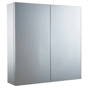 거울 현대 호텔 자연 스타일 뜨거운 판매 더블 도어 304 스테인레스 스틸 욕실 캐비닛