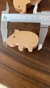 Boutons en bois de hêtre non traité, éléphant/lion/girafe, boutons, crochets, poignées, <span class=keywords><strong>animaux</strong></span>, pour tiroirs - Product Image 2