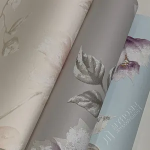Brand New Leaf Petite Fleur Tissu Non Tissé 3d Papier Peint Salle De Mariage Salon Chambre Fond Papier Peint