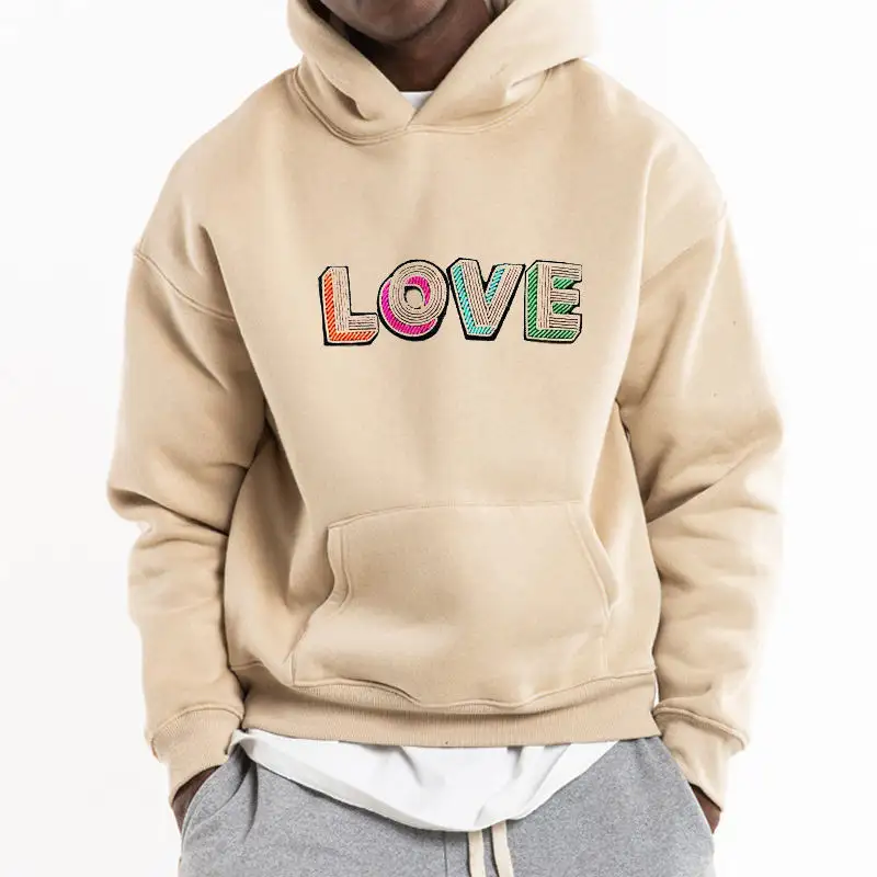 Custom Label Logo Heavyweight Cotton Hoody Premium Cotton Plus Size Digital Print Sweater Streetwear Fleece Hoodies For Men