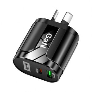 Chargeur mural pour téléphone portable et ordinateur 65W AU PD 33W QC3.0 à charge rapide en nitrure de gallium (GaN) - Product Image 3