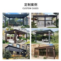 Pergola motorisée en aluminium 3x3m 3x4m 3x5m 4x4m 5x3m 6x4m avec toit à lames orientables imperméable pour jardin extérieur