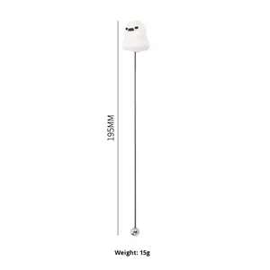 Sombrero de bruja con cara de calavera de acero inoxidable, decoración divertida de Halloween para Bar y hogar, accesorios de mezcla de café de Metal - Product Image 6