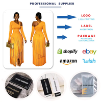 Robes d'automne tendance K11109 pour femmes, robes maxi décontractées élégantes à manches longues avec franges, robes africaines pour femmes, vêtements pour femmes