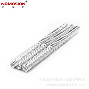 Tornillo de doble rosca NOMOSION M4x55mm con cabeza plana zincada para fijación en madera y metal - Product Image 3