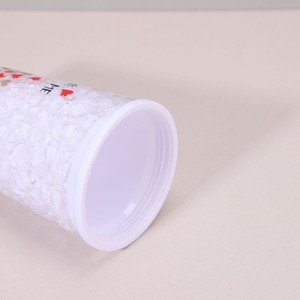 450ml Four Different Love Slogan Printed Double Wall <b>Plastic</b> Straw Tumbler with Dome Lid Pastel Foam Bead Decor Ideal for Couple - Product Image 6