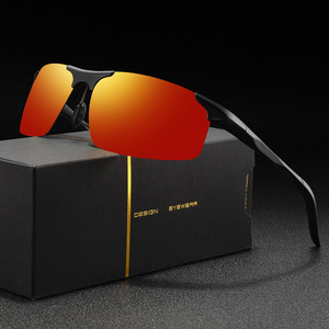 Xsy Polarized Sunglasses For Men Black <b>Frame</b> Blue Lens UV400 Driving Fishing Cycling Sports Eyewear - Product Image 3