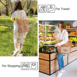 Bolso de playa plegable de malla para mujer, bolso de hombro, esencial para viajes de verano al aire libre, bolso de ocio - Product Image 4