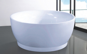 Bañera de Hidromasaje Redonda Blanca Moderna de Acrílico Ecológico Independiente para una Persona, de Lujo y Calidad, <span class=keywords><strong>INTERLAN</strong></span> con 5 Años de Garantía - Product Image 5