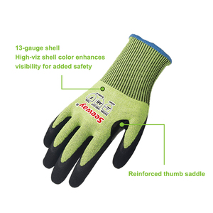Gants anti-coupure Seeway haute performance niveau 6 avec renfort pour l'industrie lourde professionnelle et la sécurité industrielle - Product Image 5
