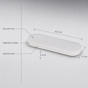 Non Slip <b>Silicone</b> Pad for Handbag Shoulder Strap Self Adhesive Translucent Waterproof Grip Protector 44.5x11.4mm Cutting - Product Image 3