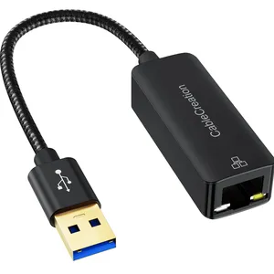 USB 3.0 ליצירת כבלים עד 10/100/1000 Mbps אלומיניום RJ45 LAN מתאם רשת