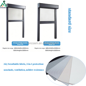 ANCSEM – Volet roulant manuel ou motorisé à fermeture éclair pour extérieur, écran latéral de pergola en tissu – Meilleures ventes - Product Image 5