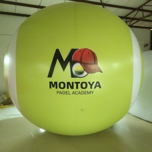 ลูกเทนนิสเป่าลม PVC ขนาด 2 เมตร 3 เมตร แบบสุญญากาศ ลูกเทนนิสจัมโบ้เป่าลมขนาดใหญ่สำหรับตกแต่ง ลูกแพเดิลเป่าลมพร้อมไฟ LED - Product Image 4