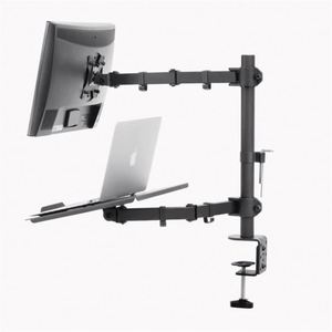 Adjustable 13 to 32 Inch Single <b>Computer</b> Monitor Laptop <b>Desk</b> Mount Stand with Grommet Option Fits up 17 Inch Laptops New Product - Product Image 6