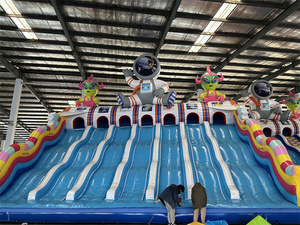 Parque Infantil Comercial Inflable con Tobogán, Trampolín y Rueda de la Fortuna, Material de PVC, Capacidad de 1000 kg, Portátil - Product Image 5