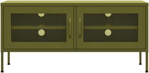 Mobilier <span class=keywords><strong>moderne</strong></span> de salon <span class=keywords><strong>meuble</strong></span> TV en acier vert olive unité multimédia stéréo <span class=keywords><strong>Hifi</strong></span> support panneau design - Product Image 4