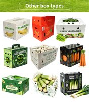 Boîte à fruits et légumes en carton alvéolaire personnalisée, impression UV, pliable, étanche, anti-humidité, emballage pour chaîne du froid, plastique calcium