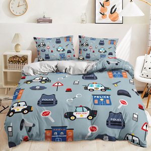 Set di Biancheria da Letto per <span class=keywords><strong>Bambini</strong></span> in 3 Pezzi, Stampa Digitale 3D con Motivi Animali, Cotone Ecologico Tessuto 200TC, <span class=keywords><strong>Copriletto</strong></span> da Esportazione - Product Image 5