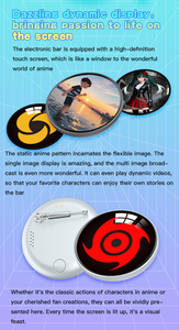 Badge électronique NKIWI L8 1,85 pouces haute définition avec animation dynamique en ABS, personnalisable <span class=keywords><strong>pour</strong></span> la lecture de vidéos/GIFs/musique/photos - Product Image 5