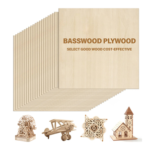 Contrachapado de Madera de Tilo de 3mm para Uso Hotelero, Ecológico, de Primera Calidad, Corte Láser, Madera de Birke de 4mm, Sperrholz de 2mm, Modelos 3D, E0 Formaldehído - Product Image 1