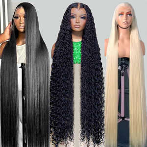 Perruques Frontales en Dentelle <span class=keywords><strong>Cheveux</strong></span> Humains Bouclés Afro Kinky Mongols Vierge Transparentes HD de 10 à 30 Pouces avec Baby Hair - Product Image 4