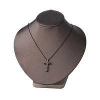 Collier pendentif chaîne à maillons en acier inoxydable plaqué or, vierge, personnalisable en gros pour gravure laser