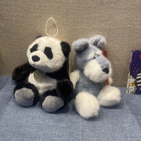Peluche personnalisée en forme de chien de la jungle, en velours, avec oreilles mobiles, pour enfants