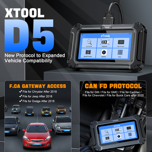 Escáner OBD2 2026, Actualización Gratuita de por Vida, XTOOL D5, Lector de Códigos Universal para Automóviles, Herramienta de Diagnóstico de 5 Sistemas con Más de 10 Funciones de Reinicio - Product Image 6