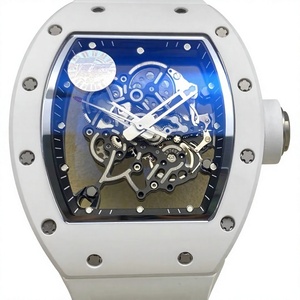 Reloj Mecánico de Lujo de Super Calidad a Prueba de Agua, Fábrica ZF V3 RM055 RMUL2, Movimiento Manual, Esqueleto de Cerámica Blanca - Product Image 1
