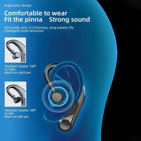 M22 simple crochet d'oreille casque d'affaires 5.2 sans fil écouteur sans fil écouteurs mains libres casque de sport avec micro affichage LED