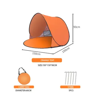 UV Protection Outdoor Foldable Automatic Quick Opening Child Paly Tent Sun Shade Sunshade Baby Beach Tent