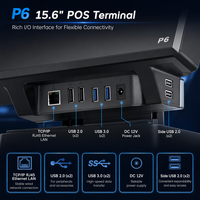Poste de travail Windows POS avec écran tactile de 15,6 pouces, caisse enregistreuse, processeur Intel I5 3e génération, 4 Go de RAM, 64 Go de SSD, résolution 1366x768