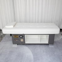 Table de massage et de soin en bois personnalisable, réglable, portable, haut de gamme, pour salon de beauté, spa et soins professionnels, OEM