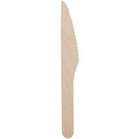 Couverts jetables en bois taille standard, écologiques, en bouleau, ensemble couteau-fourchette-cuillère, fournitures en gros pour café et bistro, 16 cm