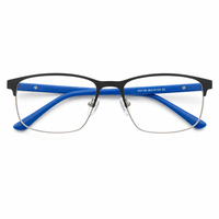 Montura de Gafas Metálicas con Patillas de Colores en 4 Combinaciones de Colores para Hombre y Mujer