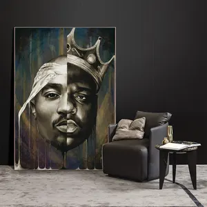 Tranh Canvas Chân Dung Lớn Và Tupac Trên Tường Áp Phích Và Tranh In 2Pac Tranh Canvas Nghệ Thuật Treo Tường Hiện Đại Trang Trí Nhà Cửa