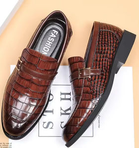 Zapatos Oxford de Cuero Casual de Negocios para Hombre, Punta Cerrada, Novedad 2025, Hebilla Británica, Puntera Ancha, Para Pies Anchos, Formales de Calzado Fácil - Product Image 2