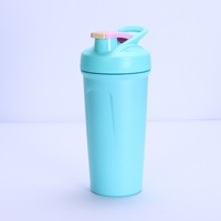 Bouteille shaker en métal sous vide en gros, couleur personnalisée, logo, en acier inoxydable, pour le sport, cadeau promotionnel d'entreprise