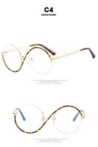 Lentes Lmamba 95781 de Lujo, Modernas, con Logotipo Personalizado, Armazón Azul, Gafas Ópticas, Bloqueo de Luz Azul, Redondas - Product Image 5