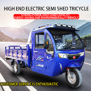 Triciclo Semicerrado de Alta Potencia con Volante para Carga y Uso Doméstico, Diseño de Carrocería Cerrada - Product Image 2