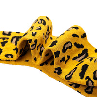 Chaussettes pour femmes en tricot respirant à imprimé léopard personnalisées, chaussettes de haute qualité, chaussettes les plus vendues