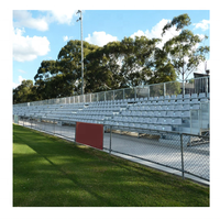 Tribune sportive temporaire d'extérieur PAKAR SEATING PAKAR FRAME en acier galvanisé, portable, 6 rangées, sièges en métal