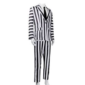 Conjunto de Pantalón y Camisa con Chaqueta de Disfraz de Rayas Blancas y Negras de Anime para Hombre HP, Traje de Halloween - Product Image 3
