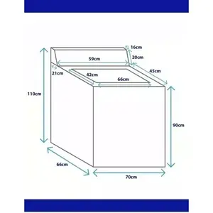 Housse de machine à laver en vinyle gris Jenin Home 110x70x60 cm, imperméable et durable, pour machines de 15 à 19 kg - Product Image 4