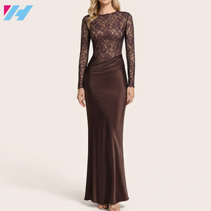 Long Sleeve Maxi Dress - Satin Islamic Abaya for Women