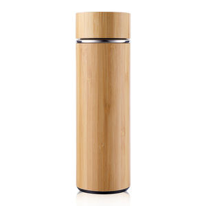 Botol air kustom botol air berkelanjutan bambu botol termos bambu - Product Image 1