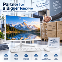 PC Tout-en-un IA 23,8 pouces blanc Intel Core i3-100U, 16 Go de RAM, 1 To SSD, caméra magnétique détachable 5MP, SKD CKD, OEM ODM d'usine